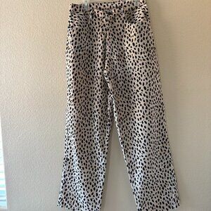 Johnny Suede Pants Unisex Size 34 Wide Leg Animal Print High Rise  Made in USA